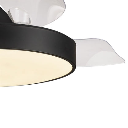 Alaska 50cm 50W LED Dimmable Ceiling Light With Built-In 30W DC Fan, 2700-5000K Remote & APP Control, 3300lm, Black, 5yrs Warranty