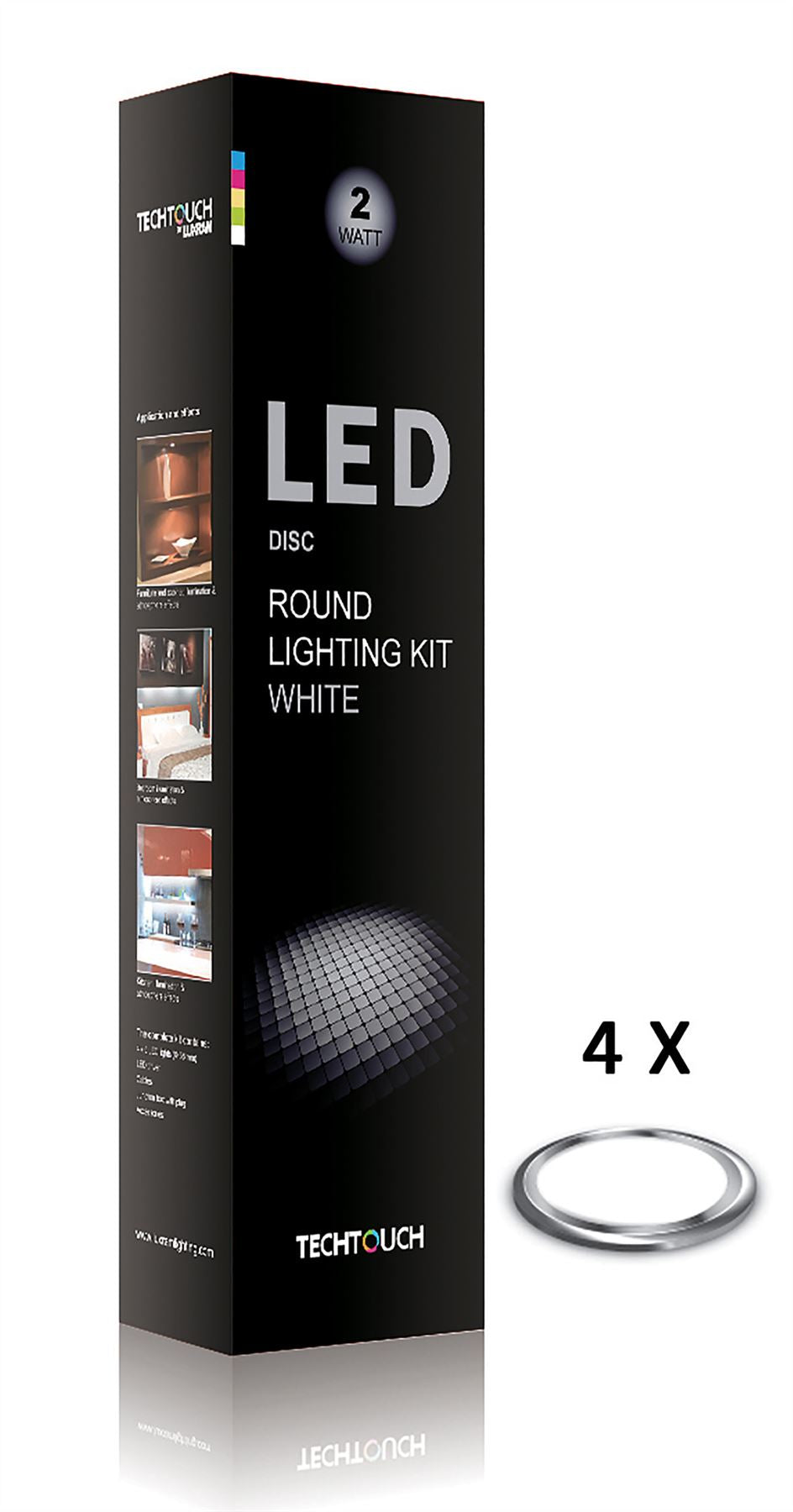 Techtouch Disc White Kit 4x6 LED (2W) Indoor