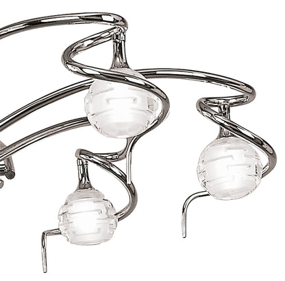 Mantra M0079 Dali Telescopic Pendant Semi Flush Convertible 6 Light G9, Polished Chrome