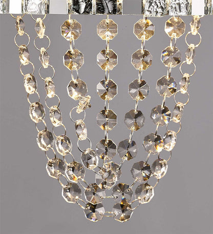 Diyas Camden Wall Light 2 Light G9 Polished Chrome/Mosaic Glass/Crystal