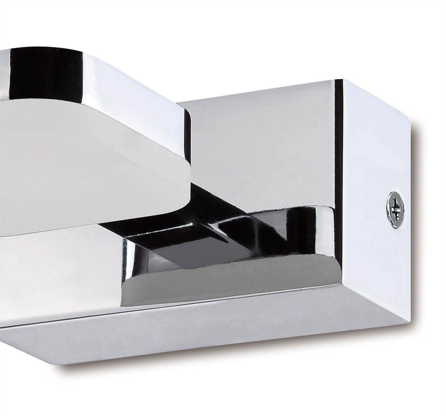 Mantra Fusion Gio Wall Light 1 Light 5W LED 3000K, 450lm, Polished Chrome/Frosted Acrylic, 3yrs Warranty