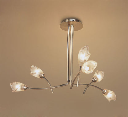 Mantra Pietra 70cm Pendant 3 Arm 6 Light G9, Antique Brass