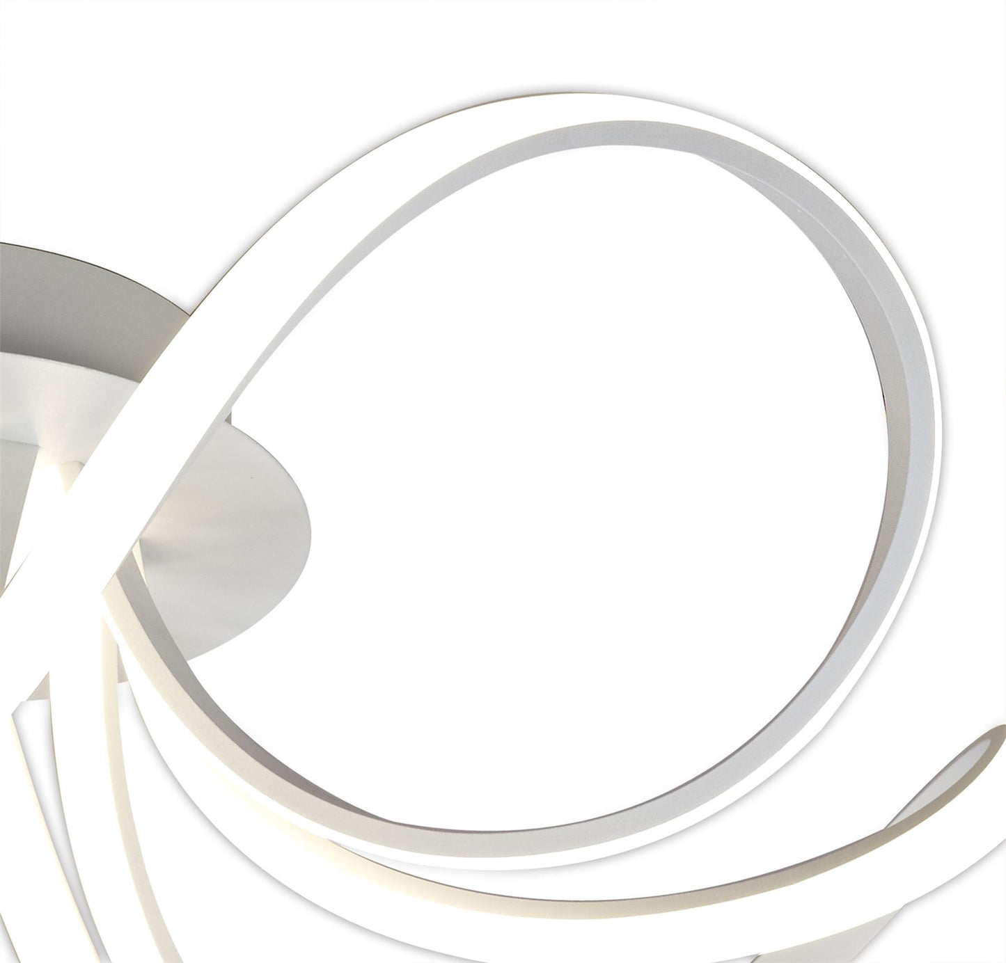 Mantra Knot Led Blanco M6037 Knot Blanco Ceiling 74cm Round 5 Looped Arms 60W LED 2800K, 4800lm, Dimmable, White/Frosted Acrylic, 3yrs Warranty - M6037 Ceiling