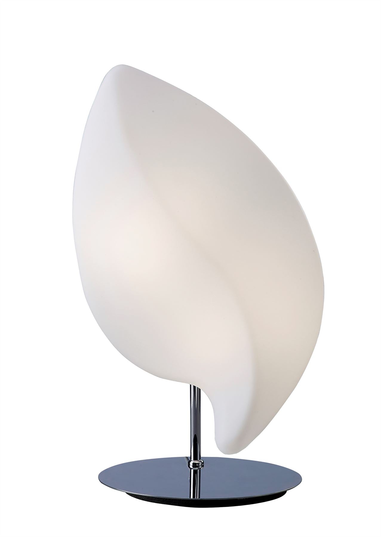 Mantra Natura Table Lamp 2 Light E27 Small Indoor, Polished Chrome/Opal White