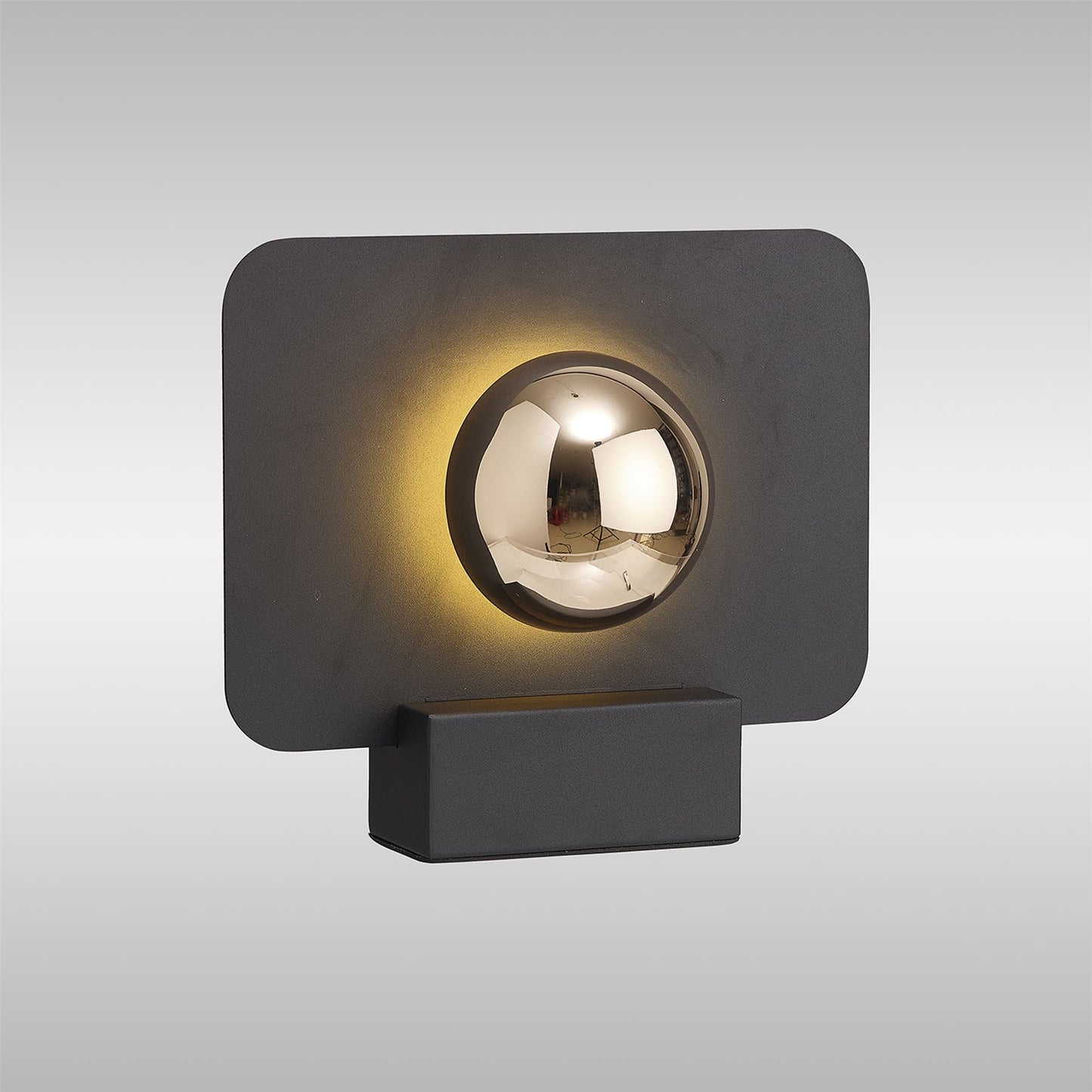 Mantra Alba 25cm Table Lamp, 8W LED, 3000K, 640lm, Black/French Gold, 3yrs Warranty