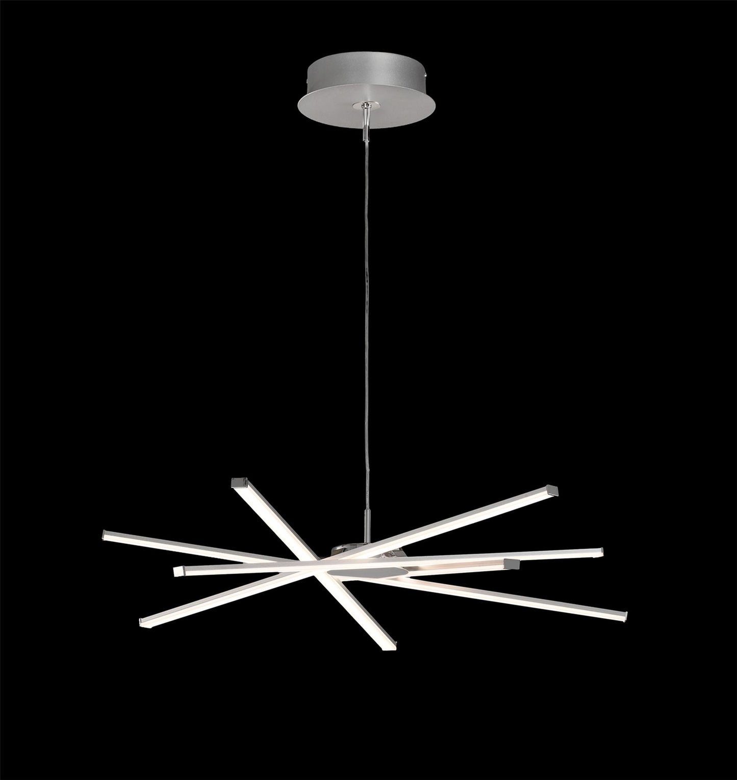 Mantra M5913 Star LED Pendant 69cm Round 42W 3000K, 3700lm, Dimmable Silver/Frosted Acrylic/Polished Chrome, 3yrs Warranty