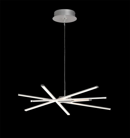 Mantra M5913 Star LED Pendant 69cm Round 42W 3000K, 3700lm, Dimmable Silver/Frosted Acrylic/Polished Chrome, 3yrs Warranty