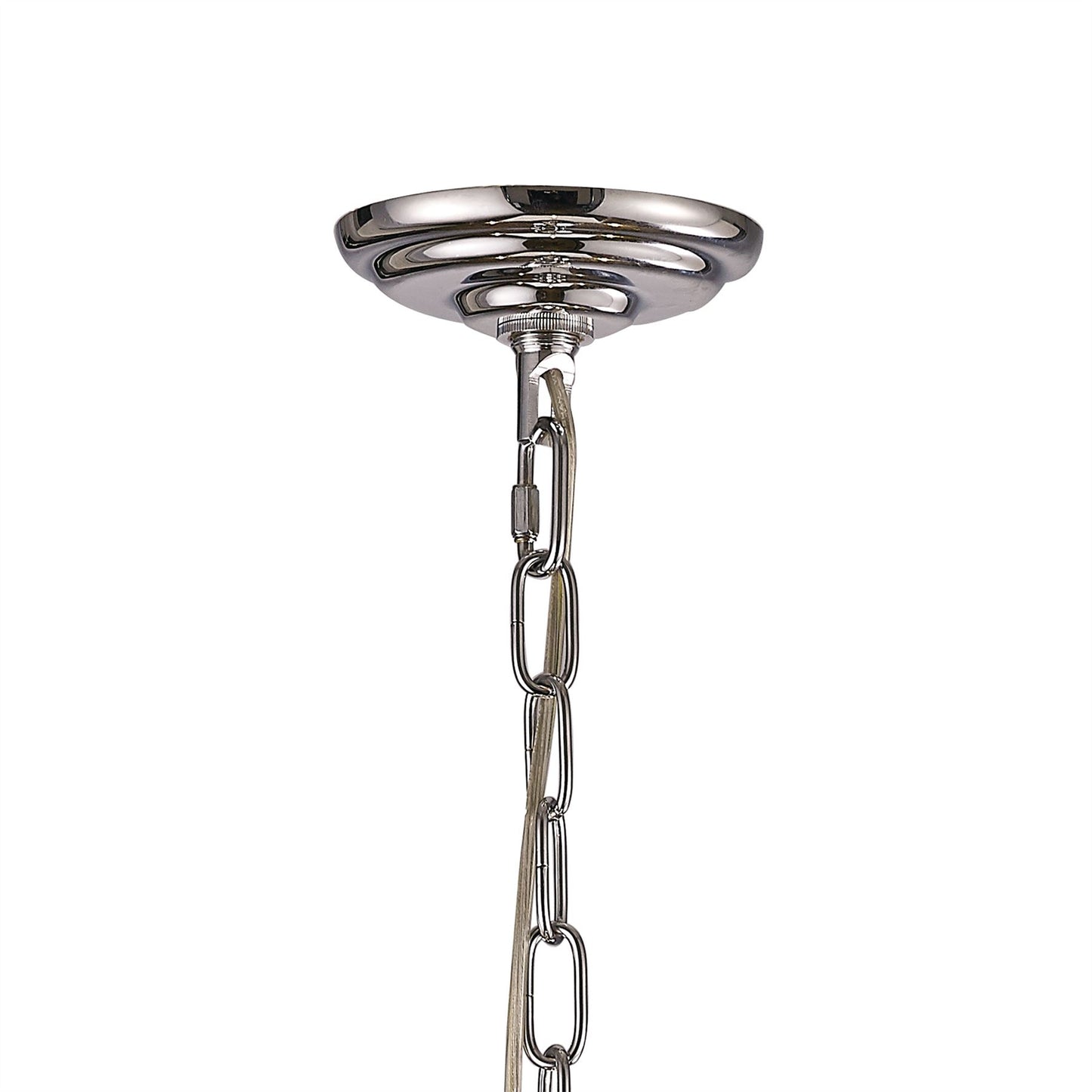 Diyas Elena 52cm  3 Light E14 Polished Chrome/Crystal Ceiling Pendant Light Fitting