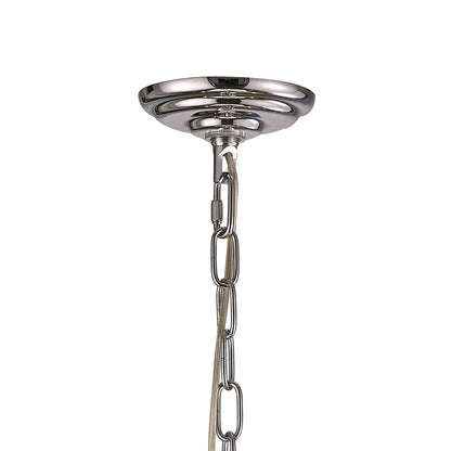 Diyas Elena 52cm  3 Light E14 Polished Chrome/Crystal Ceiling Pendant Light Fitting