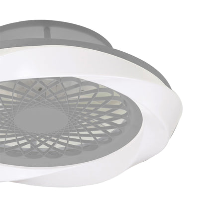 Boreal 62cm 70W LED Dimmable Ceiling Light With Built-In 35W DC Reversible Fan, Silver Finish C/W Remote Control, 4200lm