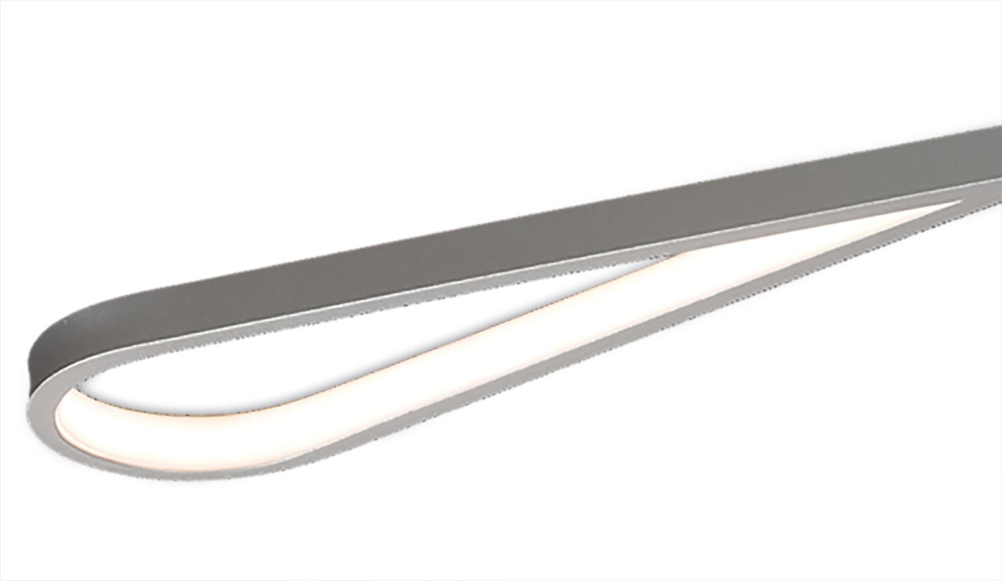 Mantra M5981 Bucle Ceiling 36W LED 3000K, 3150lm, Polished Chrome, Frosted Acrylic, 3yrs Warranty - M5981 Ceiling