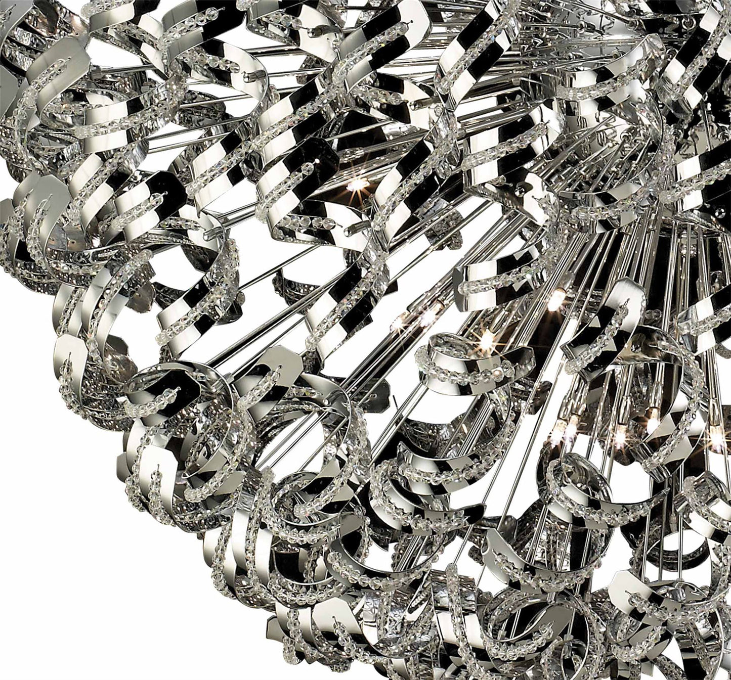 Diyas Esme 120cm  54 Light G4 Polished Chrome/Crystal, NOT LED/CFL Compatible Item Weight: 40kg Ceiling Pendant Light Fitting