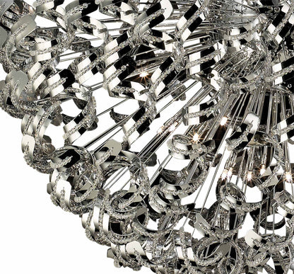 Diyas Esme 120cm  54 Light G4 Polished Chrome/Crystal, NOT LED/CFL Compatible Item Weight: 40kg Ceiling Pendant Light Fitting