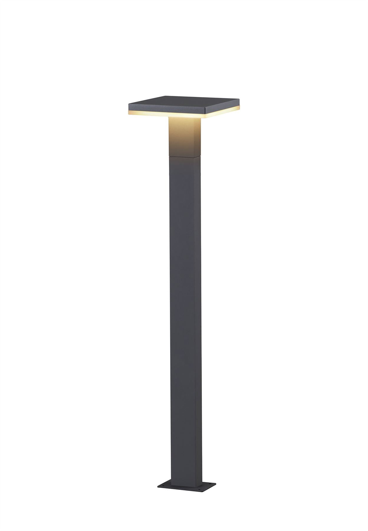 Mantra Fusion Tignes Pillar Lamp, 10W LED, 3000K, 700lm, IP54, Anthracite, 3yrs Warranty
