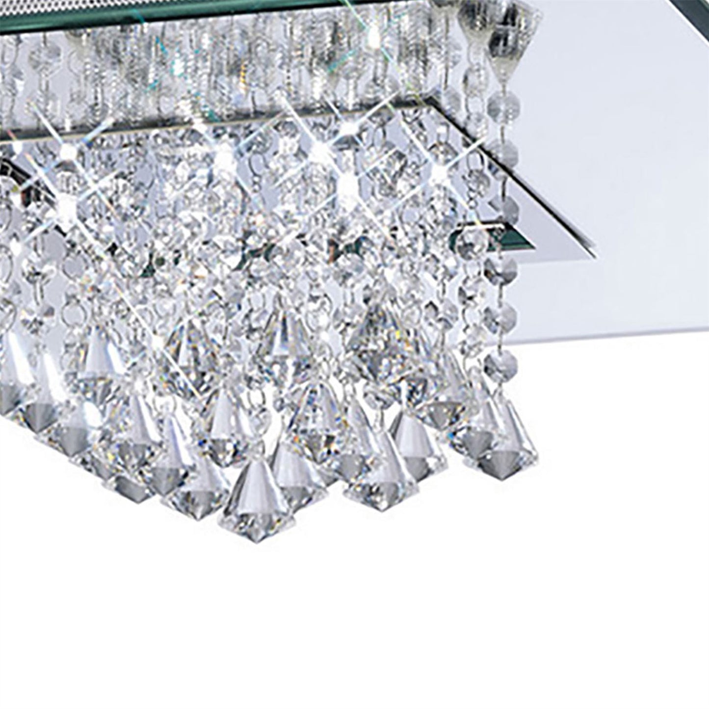 Diyas Starda  Square 8 Light G9 Polished Chrome/Crystal - IL31008/G9 Ceiling Light Fitting