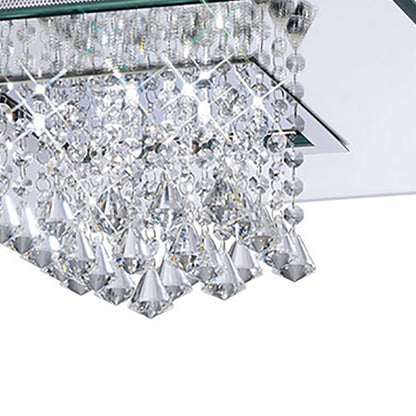 Diyas Starda  Square 8 Light G9 Polished Chrome/Crystal - IL31008/G9 Ceiling Light Fitting