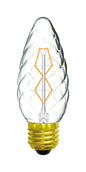 Luxram Rustica Candle 45mm/S Twisted E27 Clear 40W Incandescent