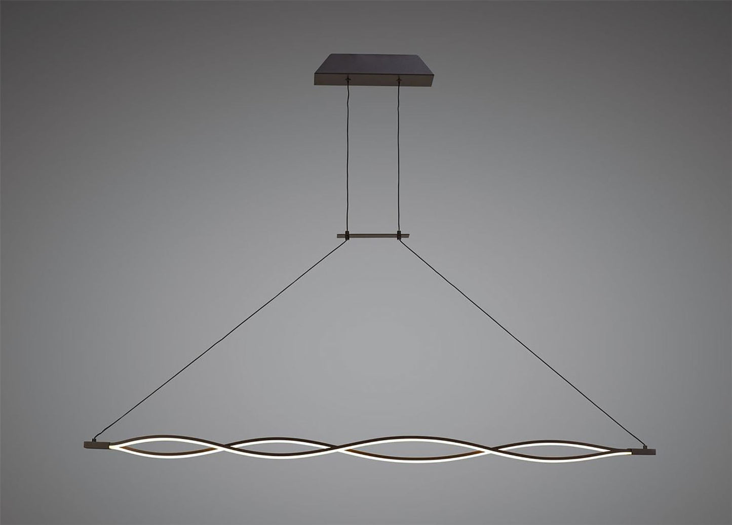 Mantra Sahara XL M5801 Sahara BR XL Linear Pendant 42W LED 2800K, 3400lm, Frosted Acrylic, Brown Oxide, 3yrs Warranty