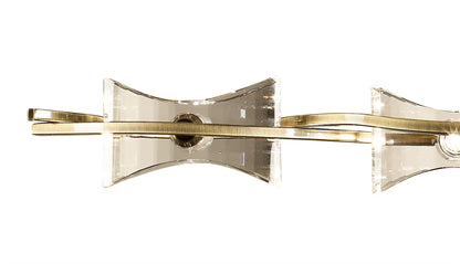 Mantra Kromo Linear Telescopic 4 Light G9 Line, Antique Brass