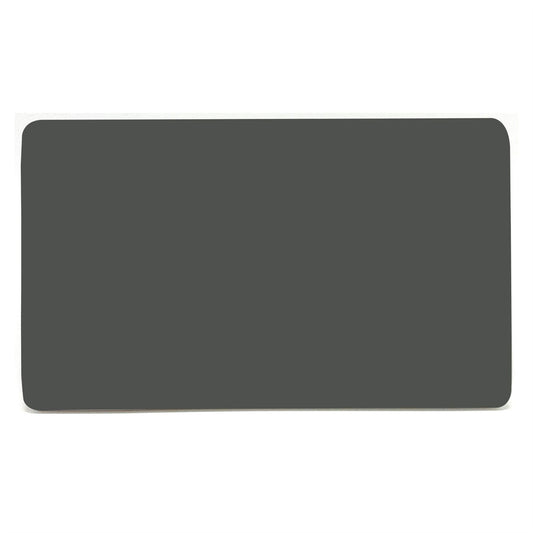 Trendi 2 Gang Artistic Modern Glossy Tactile Double Blanking Plate Charcoal
