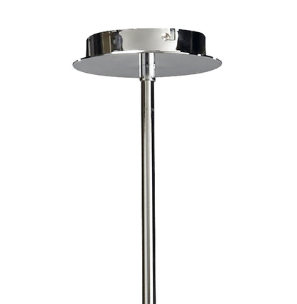 Mantra Lupin Linear Pendant 2 Light E27 Line Large, Gloss White, White Acrylic, Polished Chrome, CFL Lamps INCLUDED