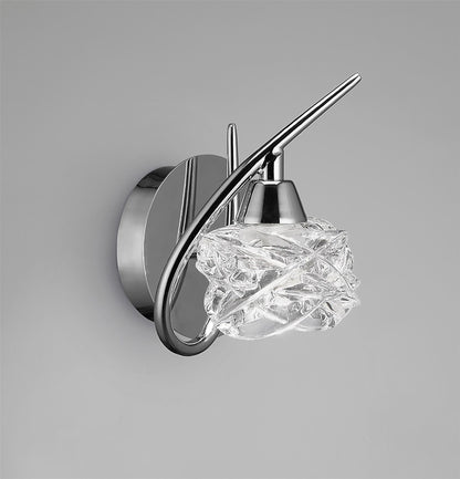 Mantra Maremagnum Wall Light Switched 1 Light G9, Polished Chrome