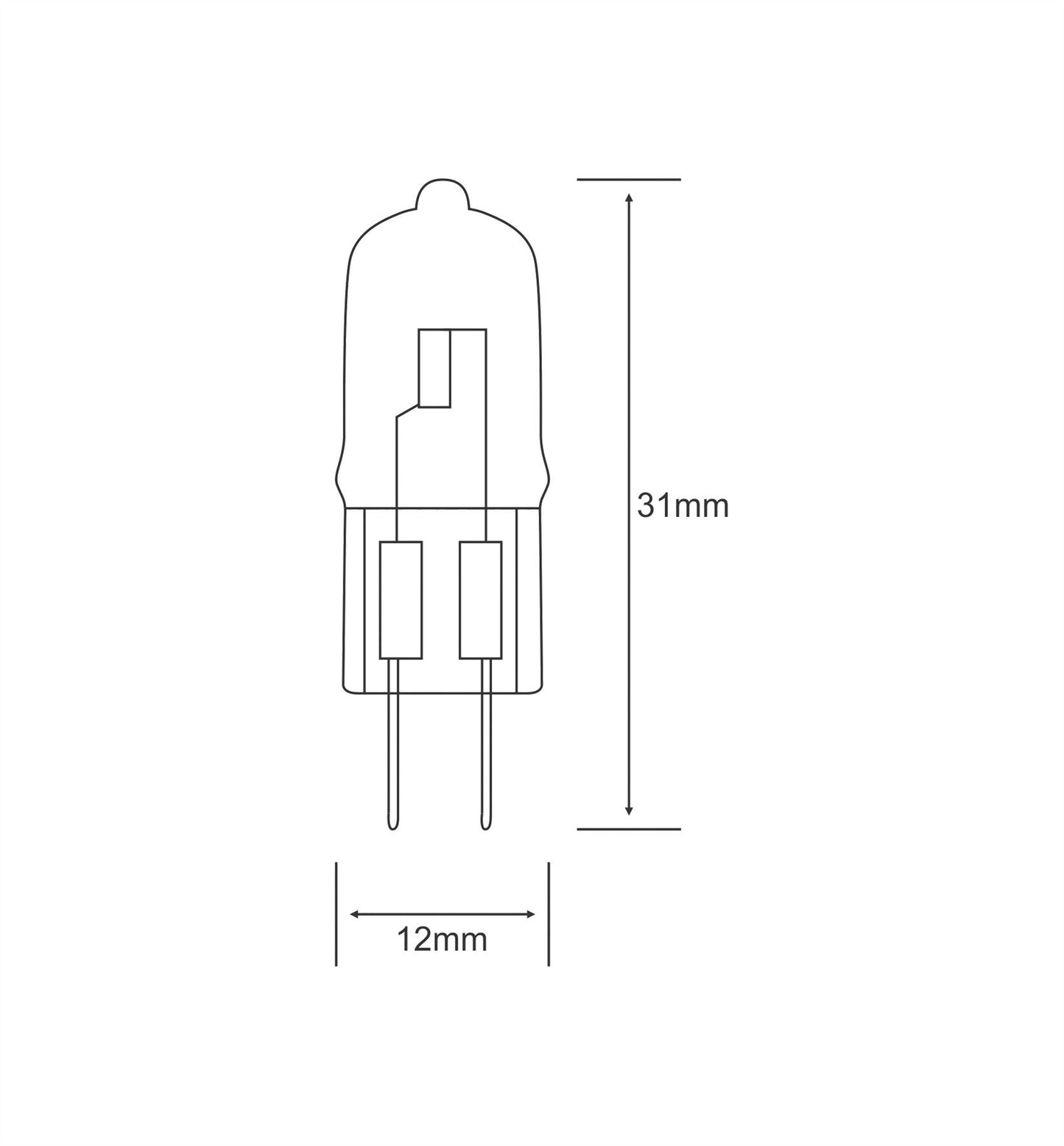 Luxram Halogen Extra Bi-Pin Clear 12V GY6.35 35W Halogen
