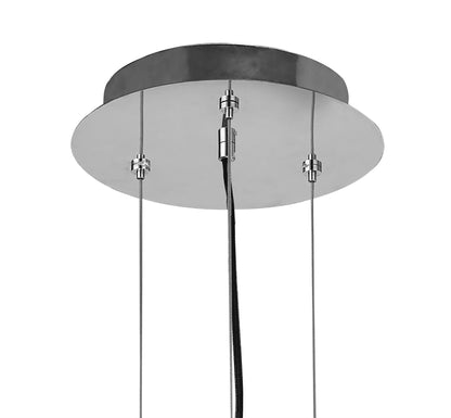 Mantra M4815 Maui Pendant 3 Light E27, Cement Effect/Polished Chrome