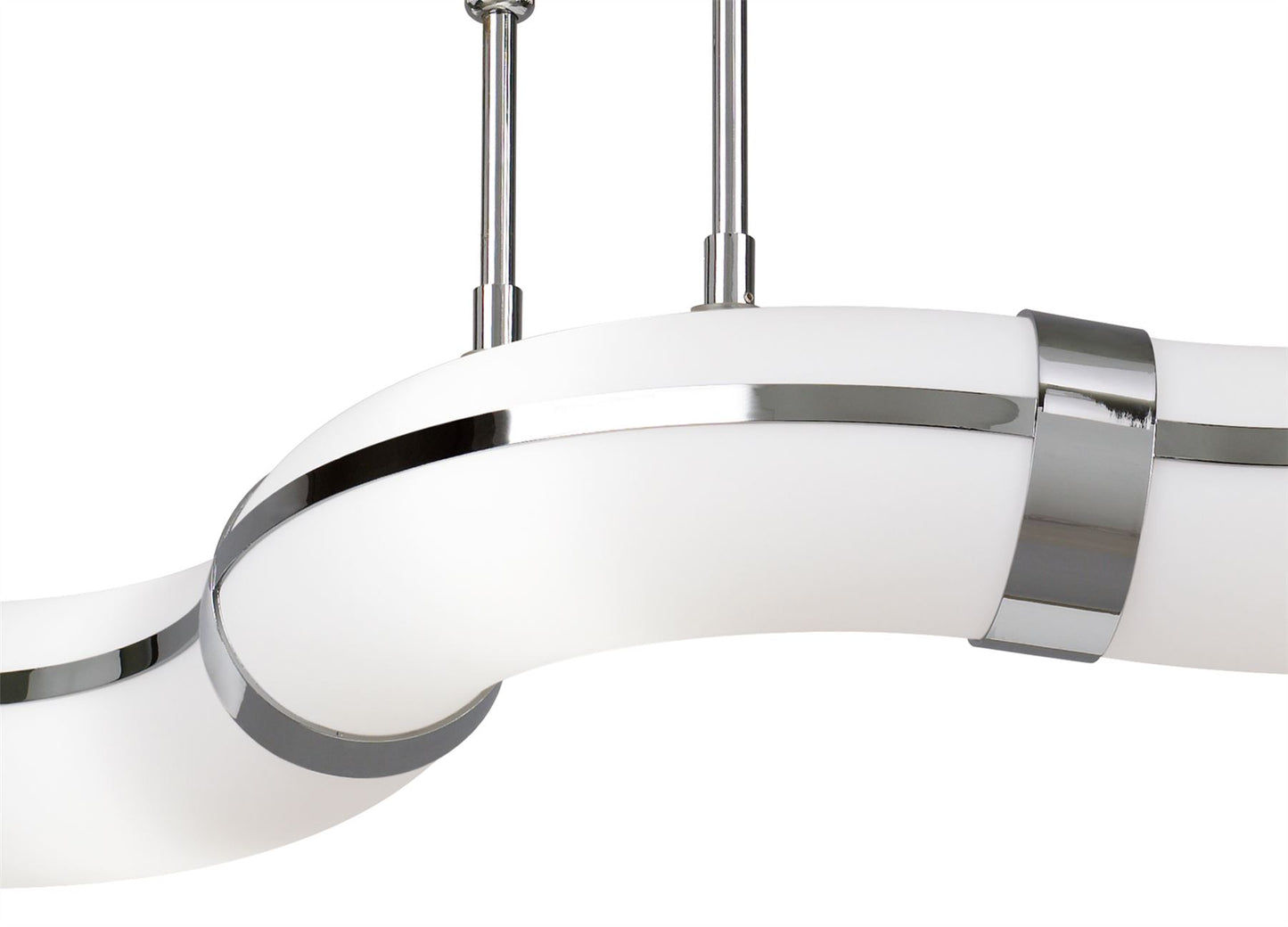 Mantra Guss Telescopic E27 3 Light E27 Bar, Polished Chrome, White Acrylic, CFL Lamps INCLUDED
