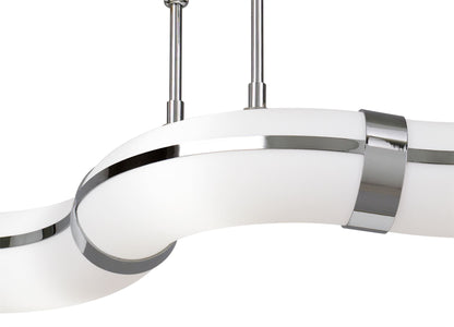 Mantra Guss Telescopic E27 3 Light E27 Bar, Polished Chrome, White Acrylic, CFL Lamps INCLUDED