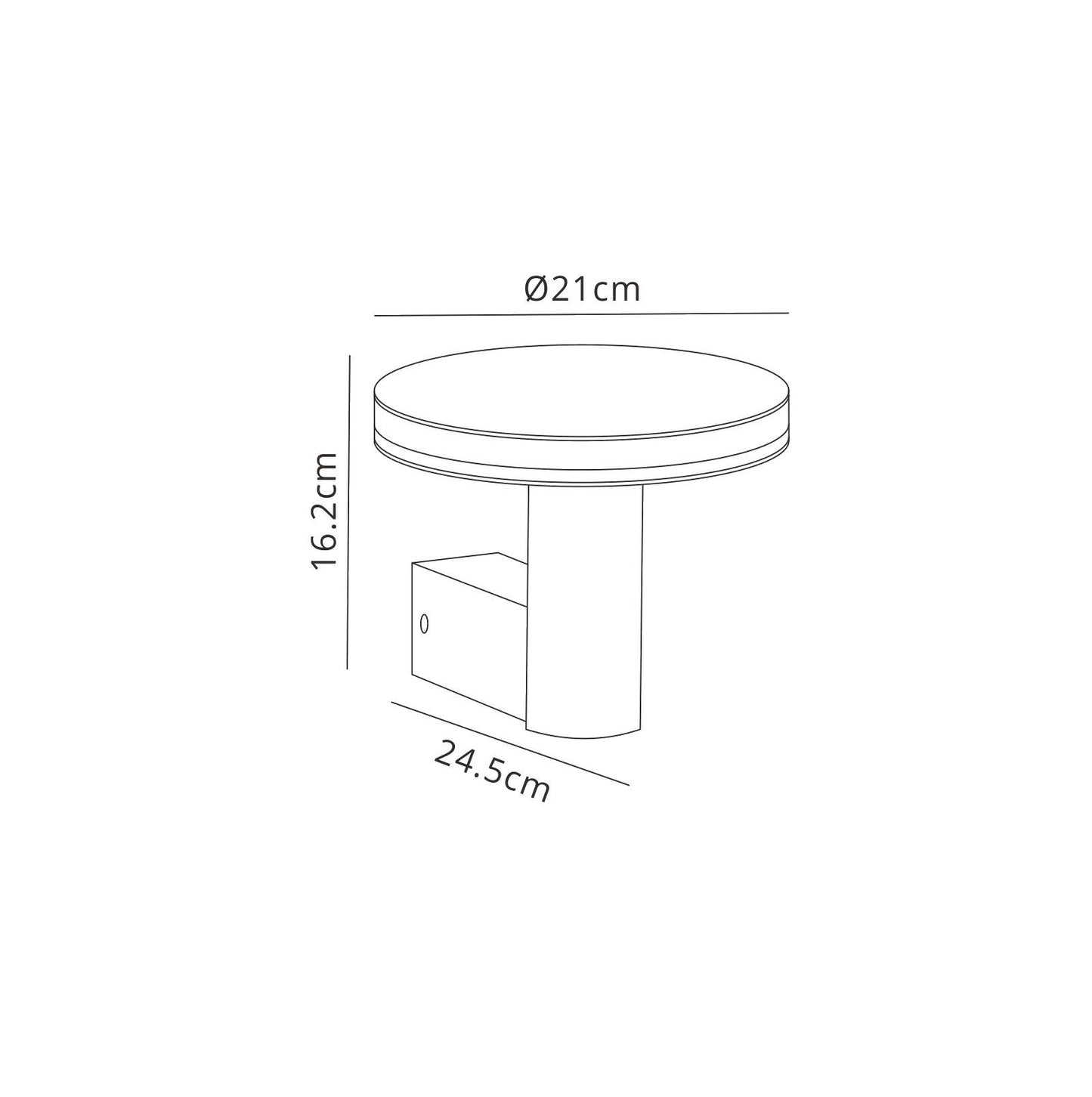 Mantra Fusion Cerler Wall Light, 10W LED, 3000K, 700lm, IP54, Anthracite, 3yrs Warranty