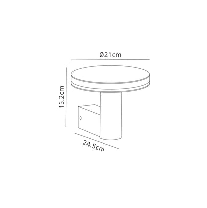 Mantra Fusion Cerler Wall Light, 10W LED, 3000K, 700lm, IP54, Anthracite, 3yrs Warranty