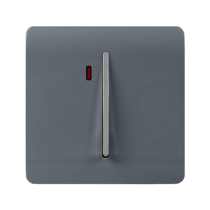 Trendi Artistic Modern Glossy 45 A Tactile Light Switch & Neon Insert Warm Grey