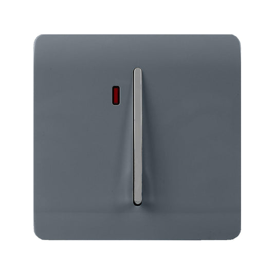 Trendi Artistic Modern Glossy 45 A Tactile Light Switch & Neon Insert Warm Grey