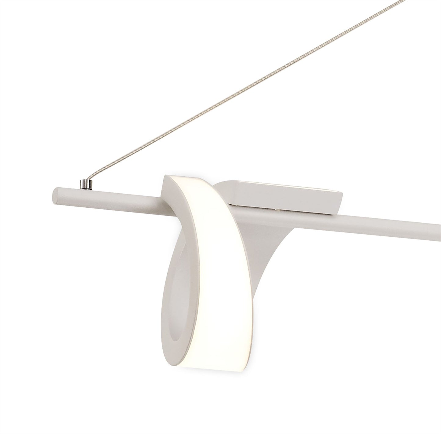 Mantra Tsunami 4 Light Linear Pendant, 48W LED, 3000K, 3600lm, Sand White, 3yrs Warranty