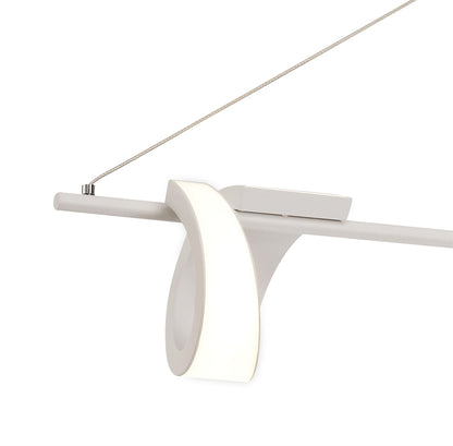 Mantra Tsunami 4 Light Linear Pendant, 48W LED, 3000K, 3600lm, Sand White, 3yrs Warranty