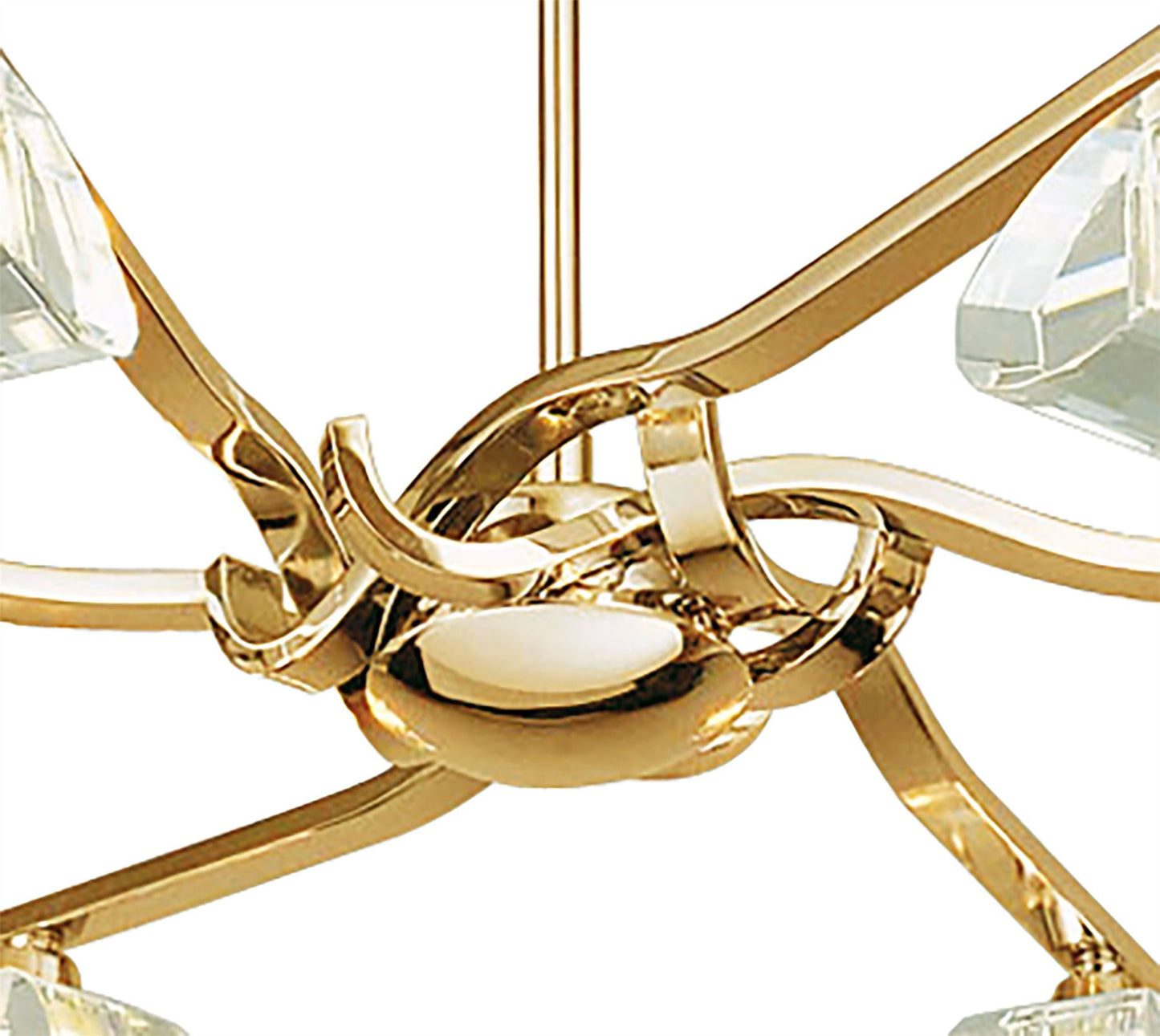 Mantra Alfa 63cm Telescopic Convertible To Semi Flush 6 Light G9, French Gold