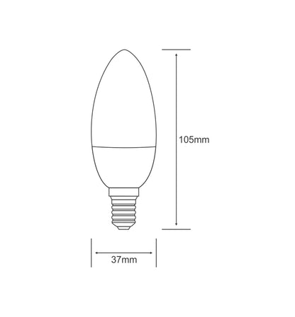 Luxram Extra Mini Sup Candle Extra Mini Supreme Candle E14 9W Natural White 4000K Compact Fluorescent Compact