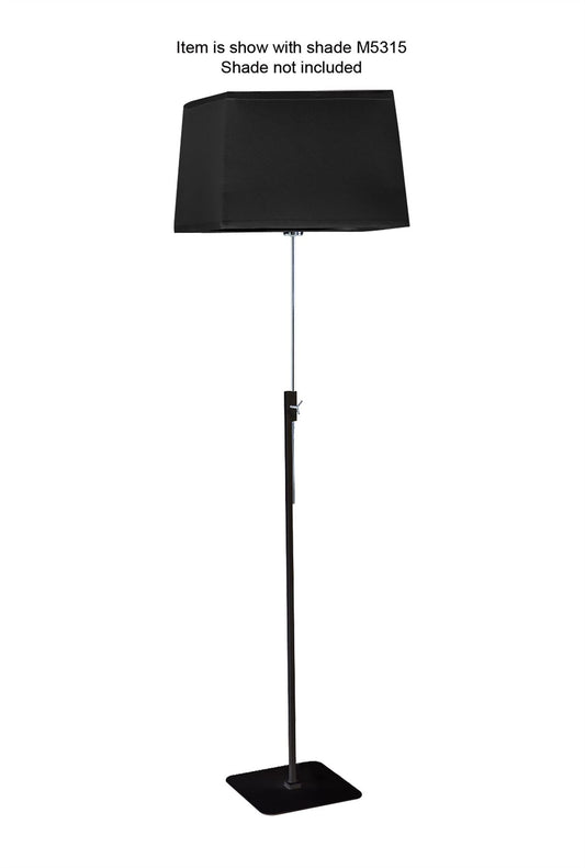 Mantra Habana Floor Lamp Telescopic 1 Light WITHOUT SHADE E27 Black/Polished Chrome