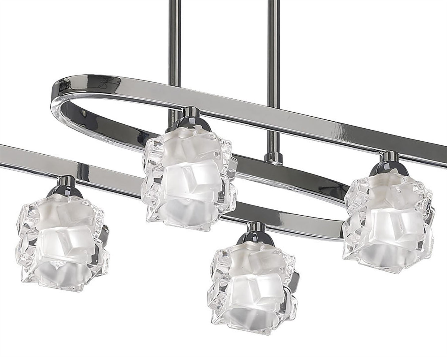 Mantra M1840 Ice Rectangular Telescopic 8 Light G9 ECO, Polished Chrome