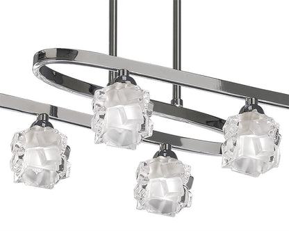 Mantra M1840 Ice Rectangular Telescopic 8 Light G9 ECO, Polished Chrome
