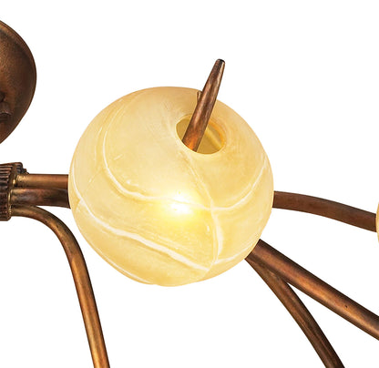 Mantra (0038 001) Wave 94cm Ceiling 10 Light G9, Rustic Gold
