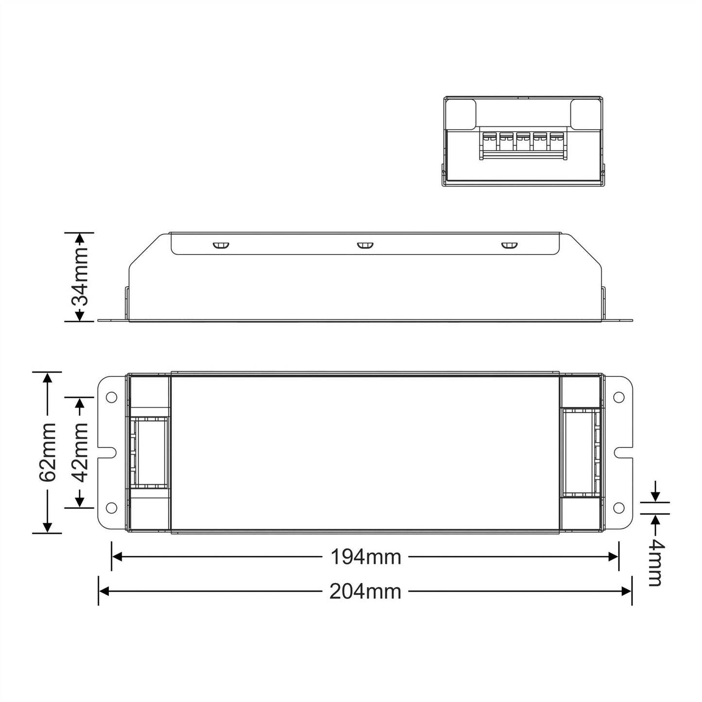 LTECH Constant Voltage Triac/ELV, PWM, 75W, C. Voltage Dimmable Driver, 24V, Max Current Output:3.12A, EFF=87%, 100-240V AC input, IP20, 5yrs Warranty