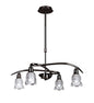 Mantra Amel 51cm Telescopic Convertible To Semi Flush 4 Light L1/SGU10, Black Chrome, CFL Lamps INCLUDED