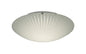 Deco Tassa 18W LED Medium Flush Ceiling Light, 400mm Round, 4000K 1500lm CRI80, Sunray Pattern Glass with Polished Chrome Detail