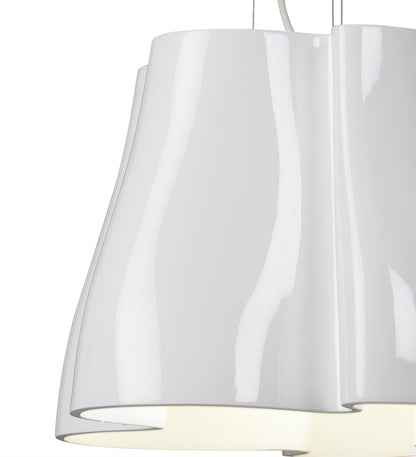 Mantra M3720 Miss Pendant 3 Light E27, Gloss White/Polished Chrome
