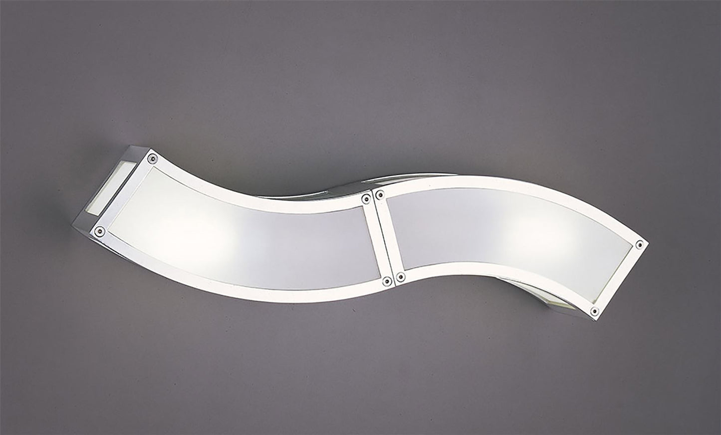 Mantra Duna GU10 Wall Light 2 Light L1/SGU10, Polished Chrome/White Acrylic, CFL Lamps INCLUDED