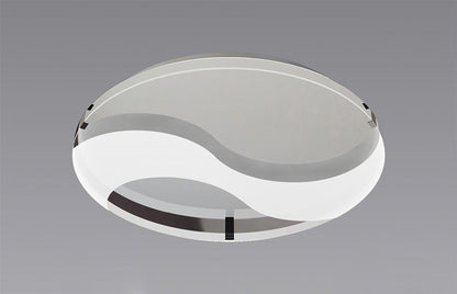 Mantra Fusion Jersey 45cm Ceiling 20W LED Round 3000K, 1800lm, Polished Chrome/Opal White Glass, 3yrs Warranty Ceiling
