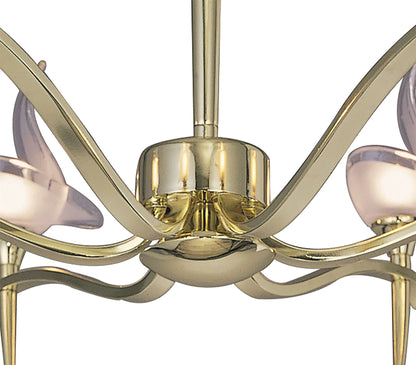Mantra Viena 61cm Semi Flush Round 6 Light G9, Polished Brass