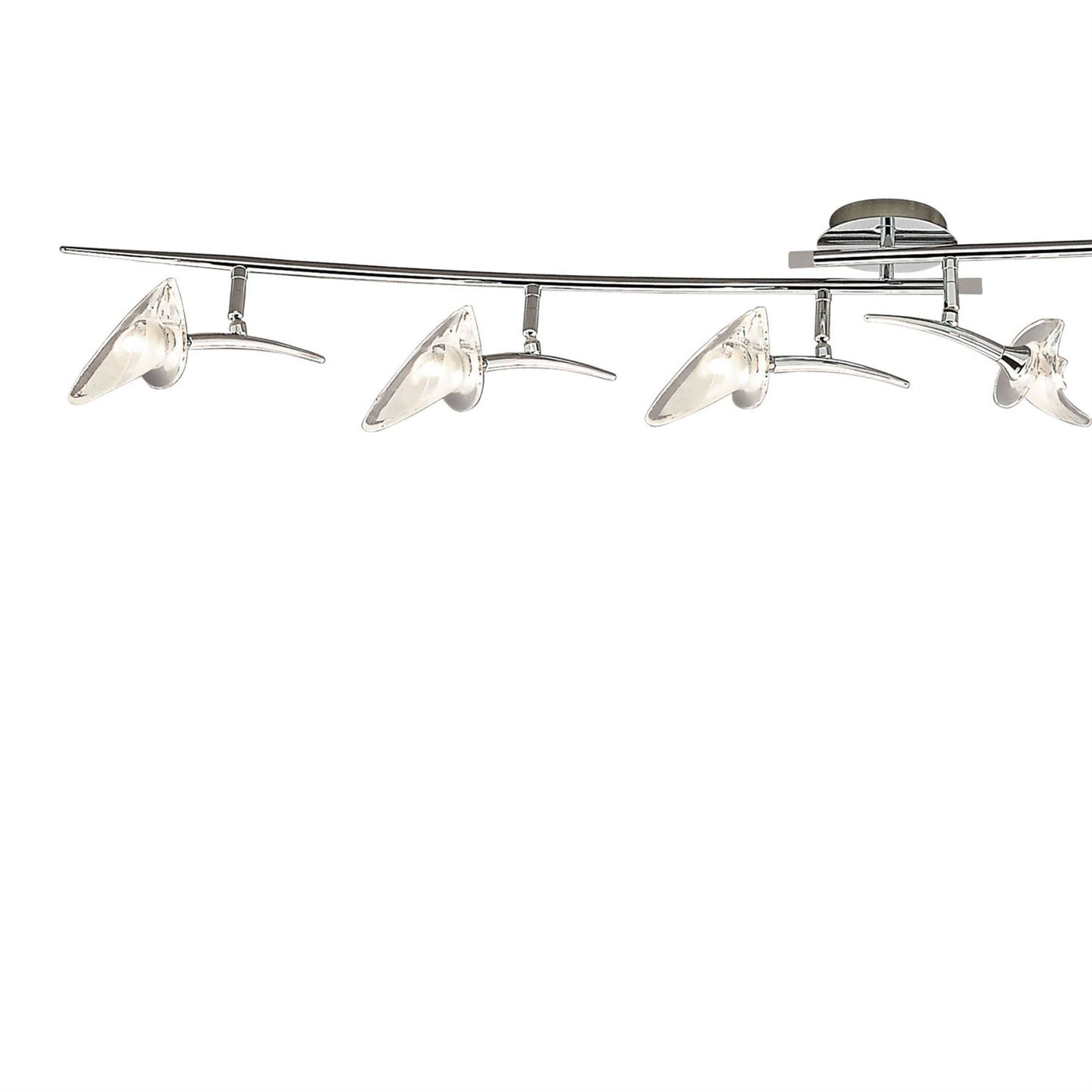 Mantra Flavia Linear Spot Light 6 Light G9 with Adjustable Heads, Polished Chrome